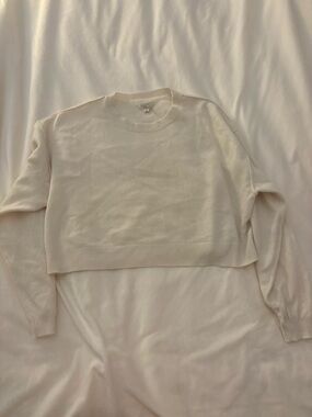 PilcroClassic Cream Crewneck Cropped Sweater - Women